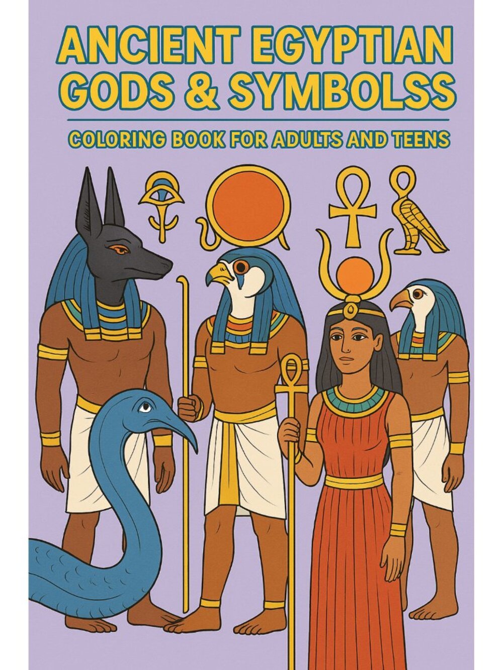 Ancient Egyptian Gods and Symbols Coloring Sheets For Adults and Teens